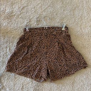 H&M Cheetah Print Flowy Shorts